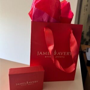 James Avery Red Gift Bag and Box Set
